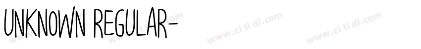 Unknown regular字体转换